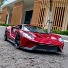 Модель автомобиля Welly 1:24 2017 Ford GT из сплава, литой игрушечный автомобиль, коллекционный подарок, бутик, Рождественский подарок