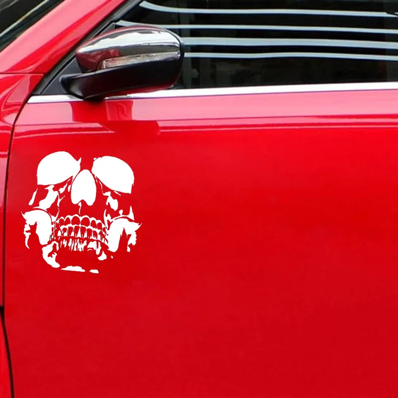 

Car Sticker Cool Cute Skull Waterproof Decorative Car Sticker Car Motorcycle Exterior Waterproof PVC Sticker 17cm*15.5cm