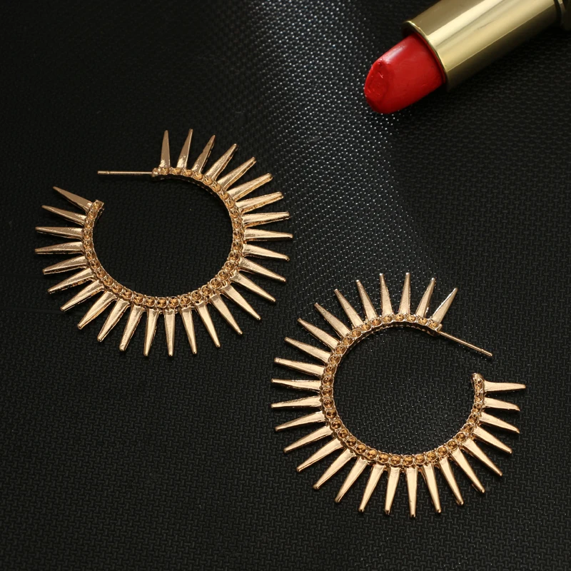 Винтажные Ретро полые серьги в виде лотоса для женщин из сплава обруч богемные