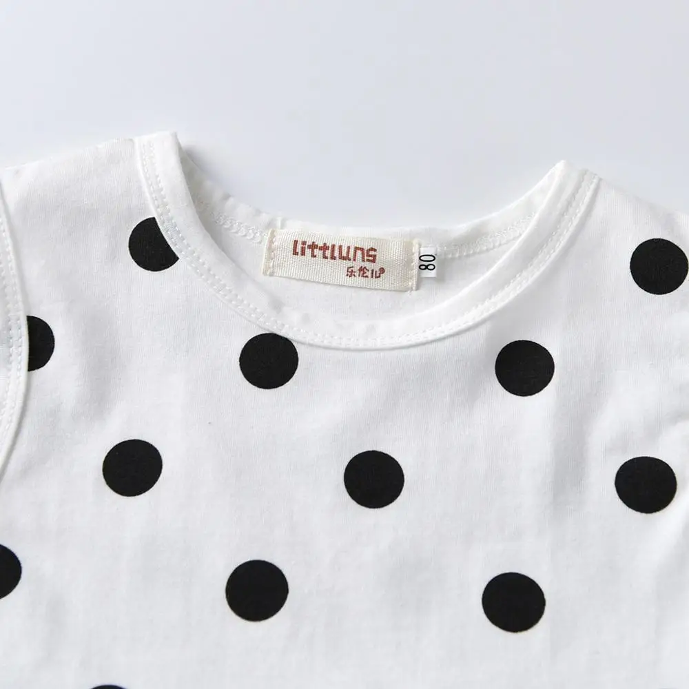 Детская одежда платье для девочек Летнее Детское Сетчатое в горошек без рукавов