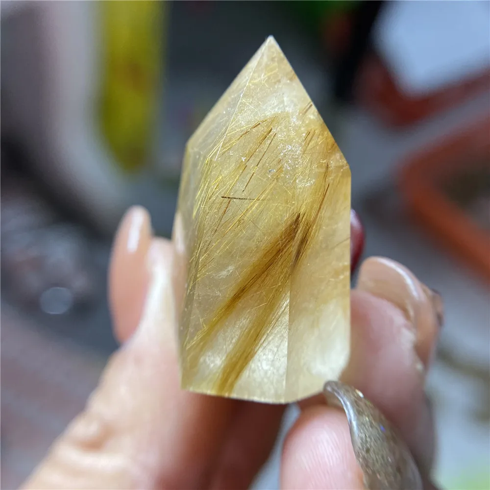 Рутиловая кварцевая башня кристалл Wicca Декор камень остров натуральный