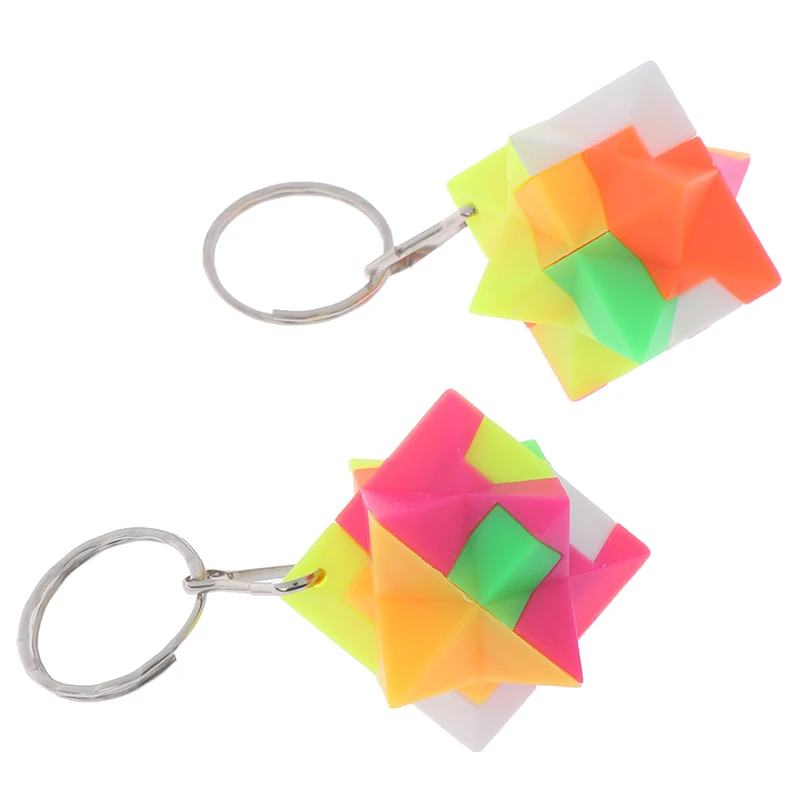 

Mini Keychain Magic Cube Trihedron Cylinder Speed Cube Puzzle Neo Cubo Magico Learning Educational Toys For Children Boys
