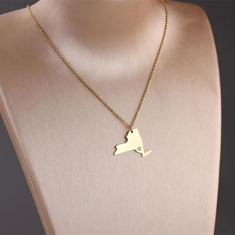 Заказное ювелирное изделие кулон в виде канадской карты ожерелье из нержавеющей