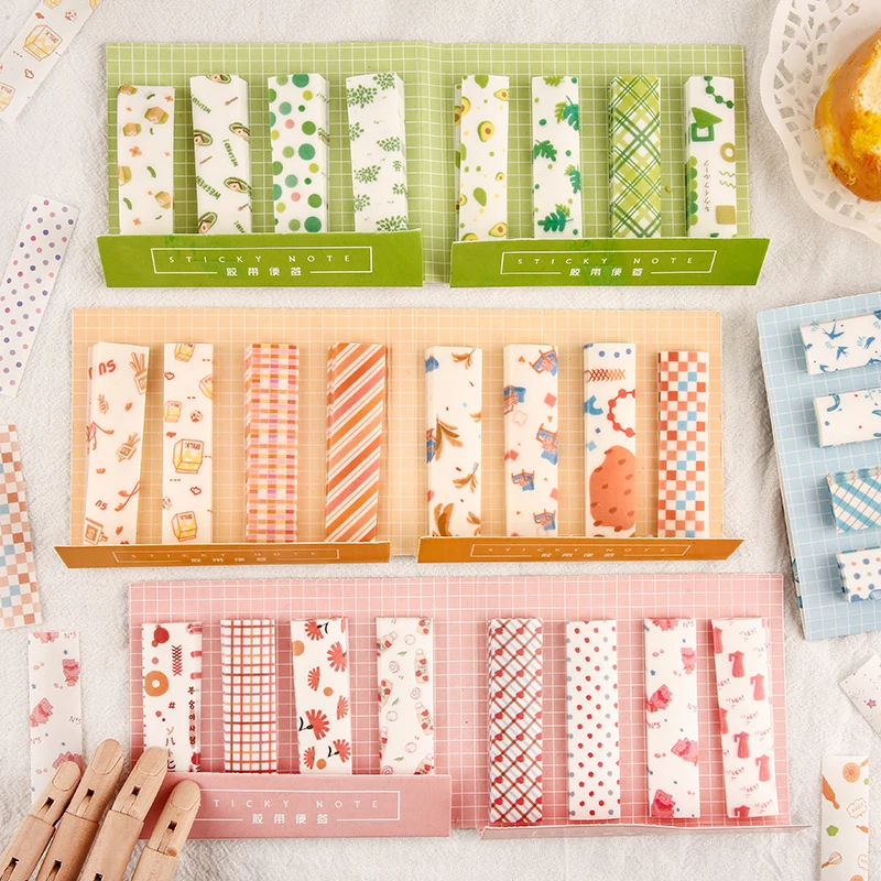 Милый красочный жизнь цветок листья животные Складной Набор стикеров для