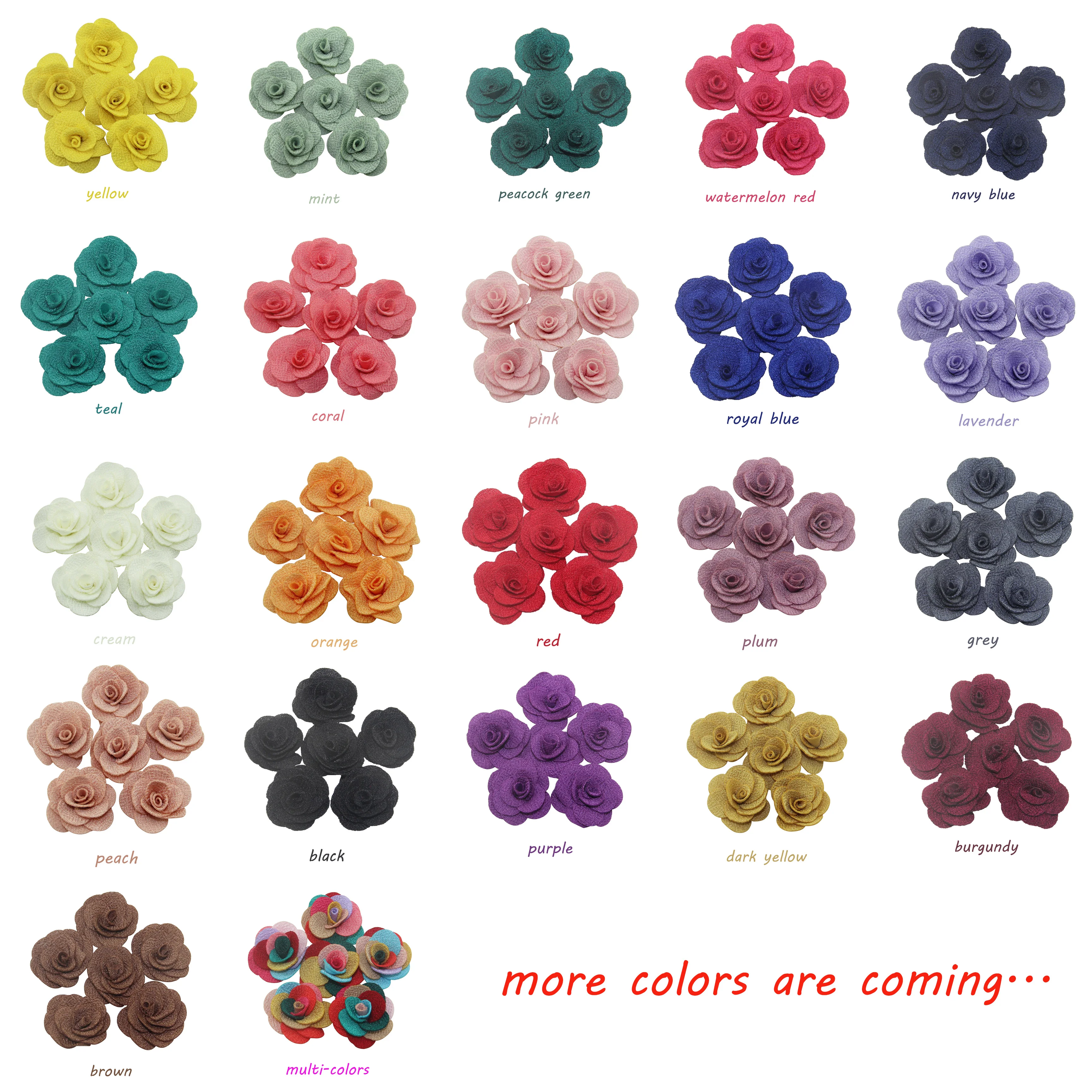 24 шт./пакет 4 см Искусственный цветок камелии Ткань Роза волос DIY Поставки