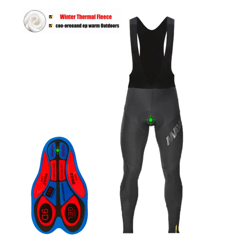 Pantalones de lana de invierno MAVIC, pantalones de abrigo, equipo de bicicleta, pantalones de chandal