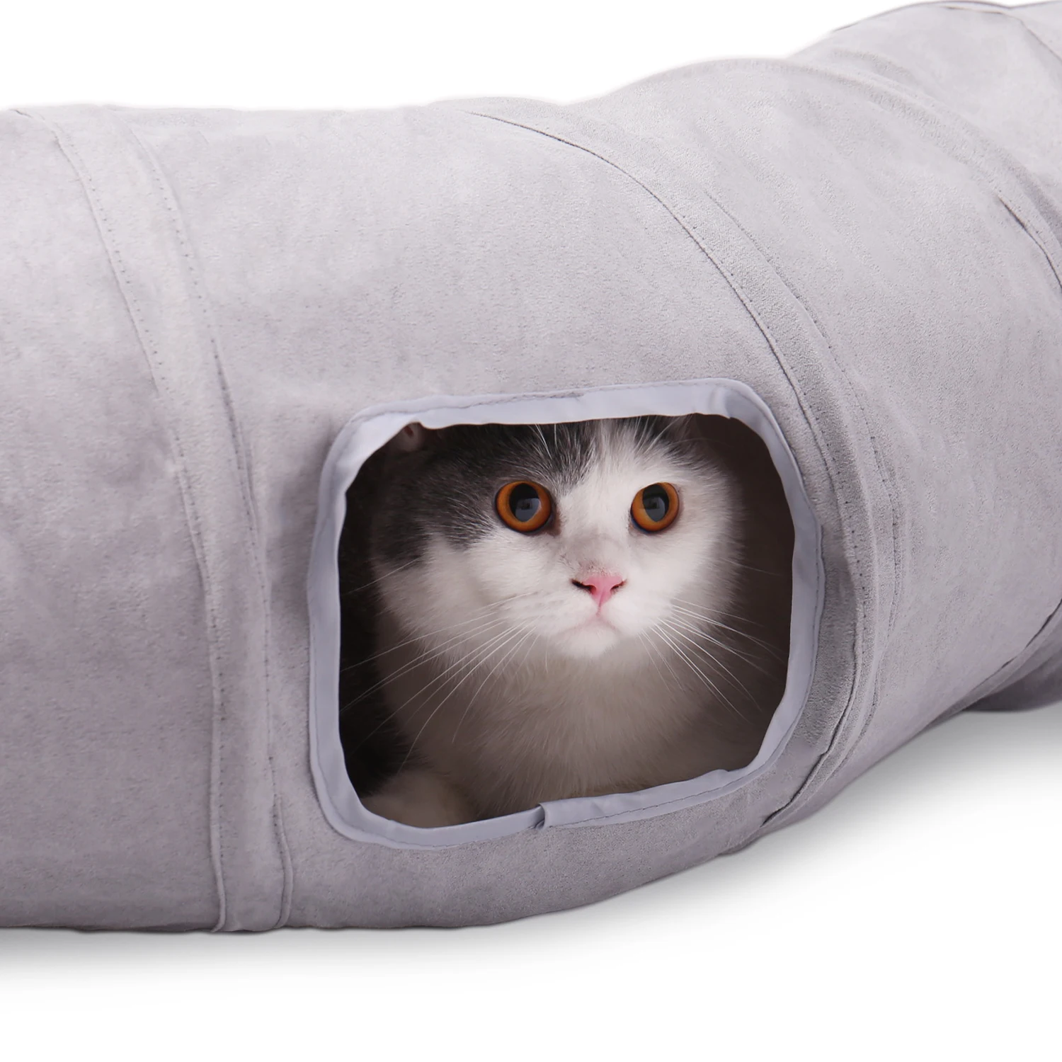 S-образный туннель для кошек 2 отверстия Забавный котенок животные игра в