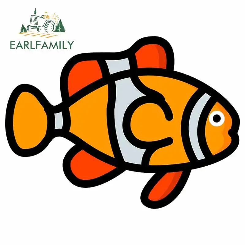 EARLFAMILY 13 см x 9 8 для тропических рыб в полоску оранжевая Милая виниловая