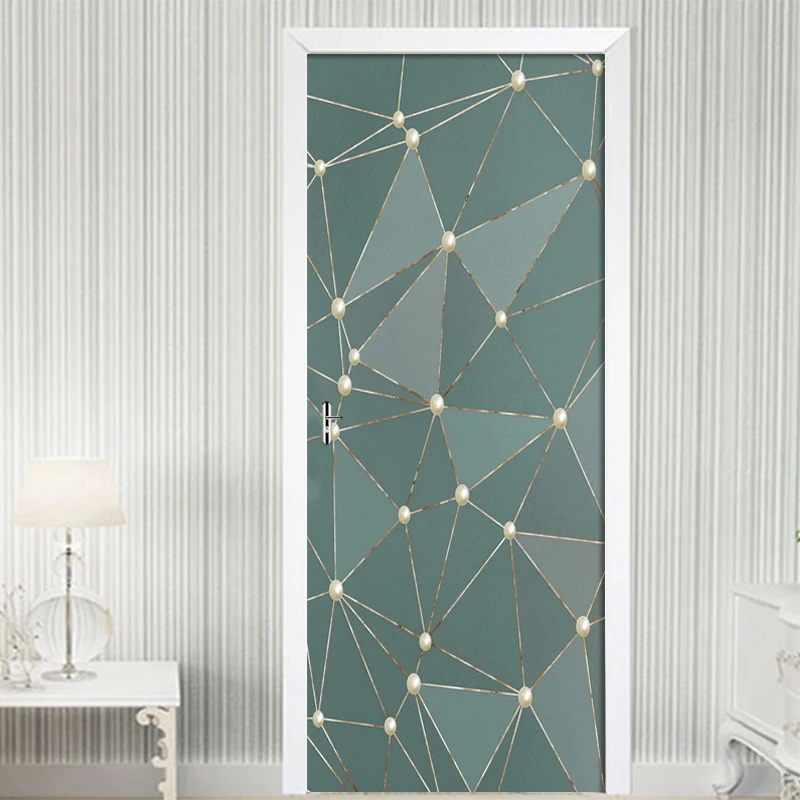 Художественная картина 3D наклейка на дверь домашний декор сделай сам с золотыми