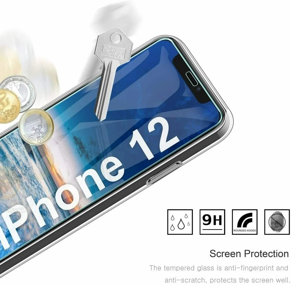 

Vitre Film Verre Tremp + Coque For iPhone 12 Mini 12 Pro Max 11 XS XR 7/8/6/SE