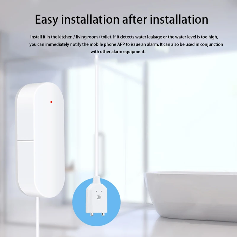 

TUYA Smart Water Alarm Sensor WiFi Water Leak Detector Overflow Flood Leakage Alerts Remote Monitor Leak 5 Set