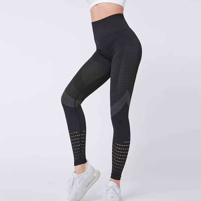 

Yoga Pants Women Leggings for Fitness Nylon High Waist Pants Hip Push UP Tights Women Gym Clothing Hollow Fitness Gym Leggings