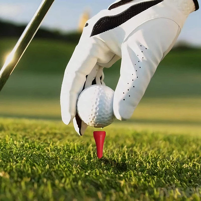 

Golf Tees, 100 Packs of 83mm Golf Tees, Professional Natural Bamboo Golf Tees, Durable & Stable Tee System