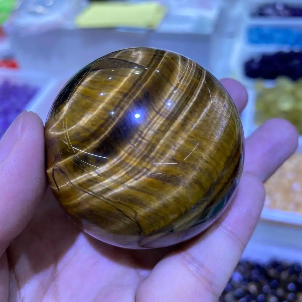 

Rare! 100% natural tiger eye gemstone quartz crystal sphere reiki healing crystal ball for decoration