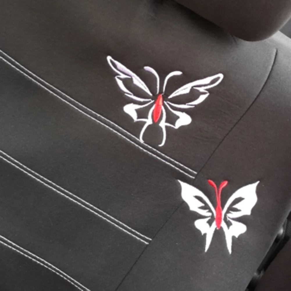 

Universal Breathable Butterfly Embroidered Car Seat Cover Cushions Protectors