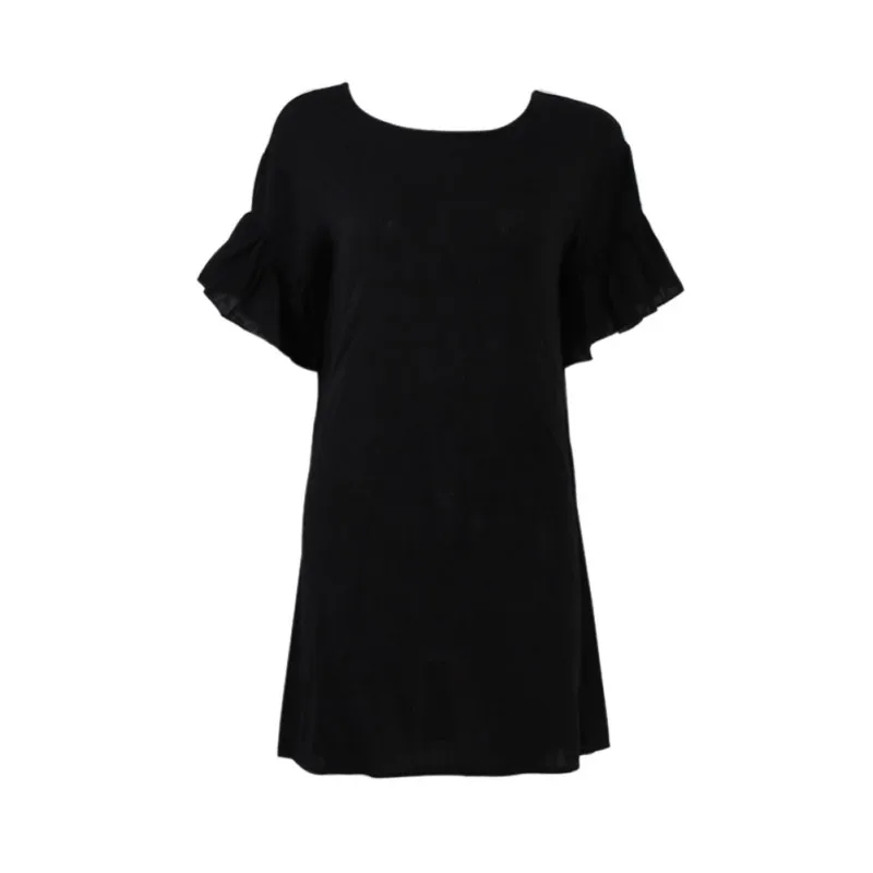 Женское летнее модное удобное платье повседневное однотонное платье-карандаш с