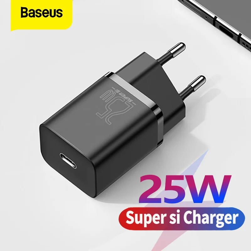 

Baseus 25W USB C Charge PD Fast Charging Portable Phone Charger For Samsung S20 S21 Super Si USB C Charger Type C Fast Charger