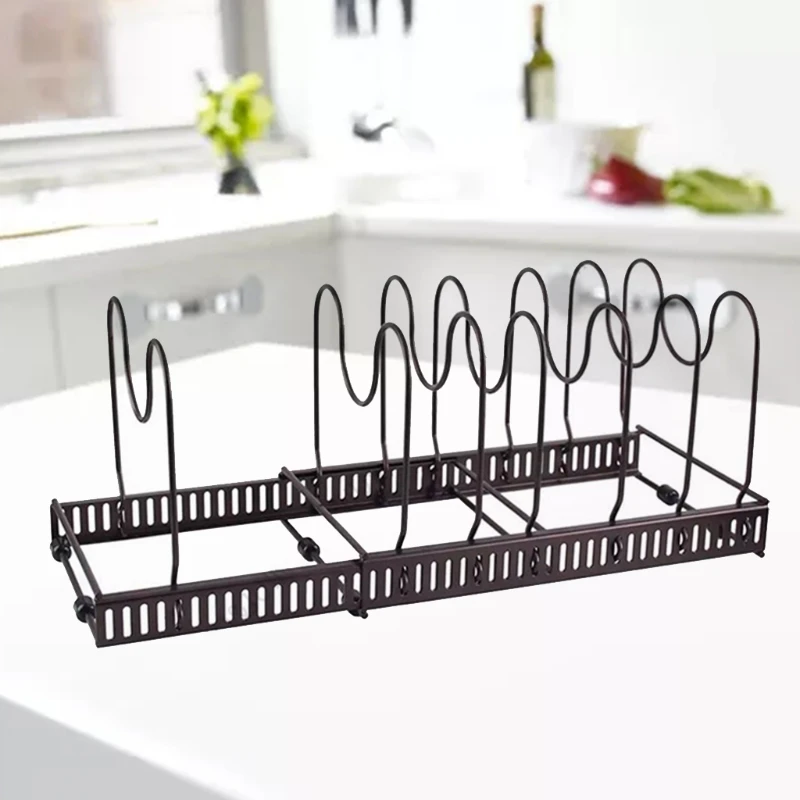 

4XFA Expandable Kitchen Desktop Storage Rack Knife Block Cutting Board Chopper Holder