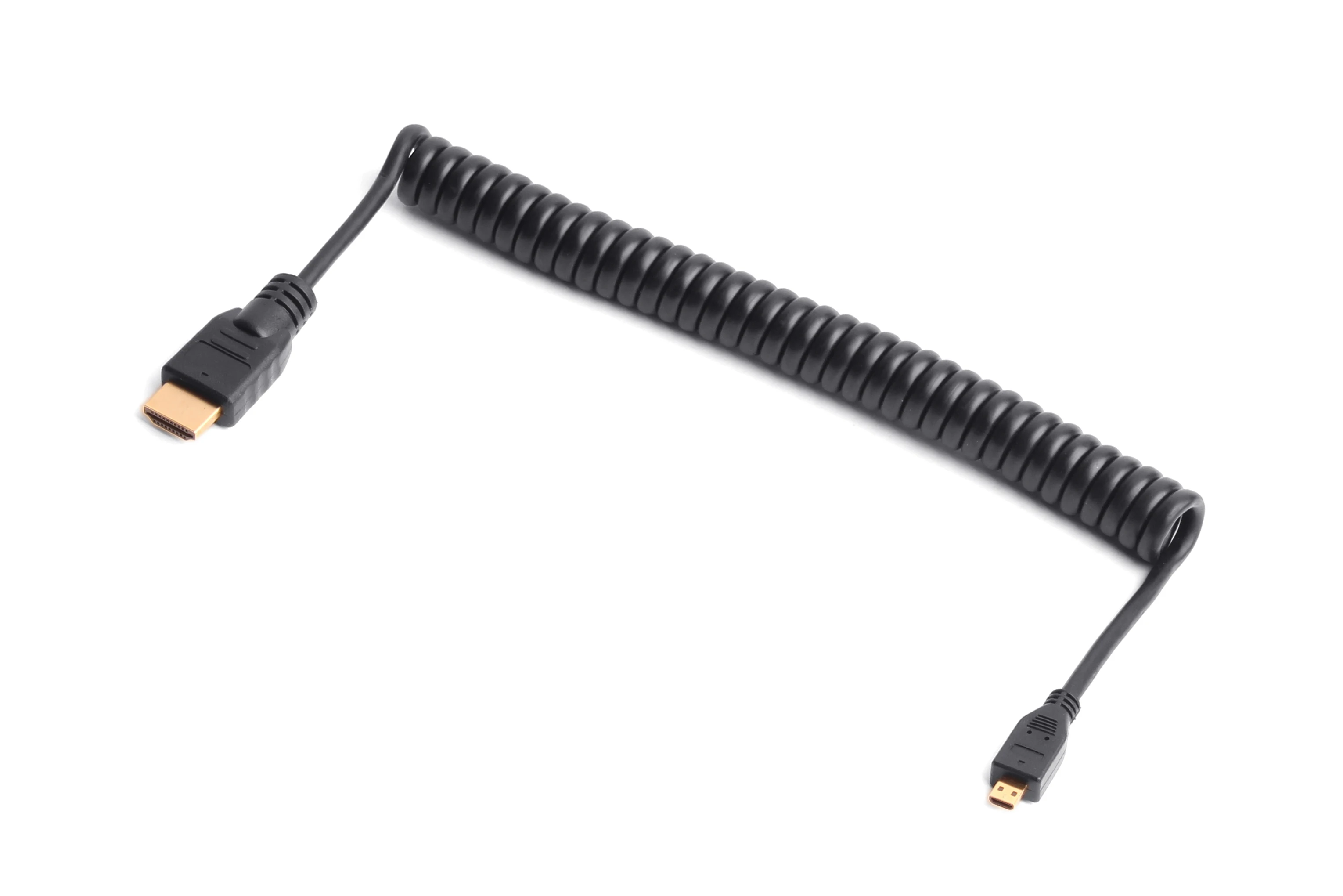 MiniMicro к HDMI-совместимый цифровой однообъективный зеркальный кабель 4K HD пружинный