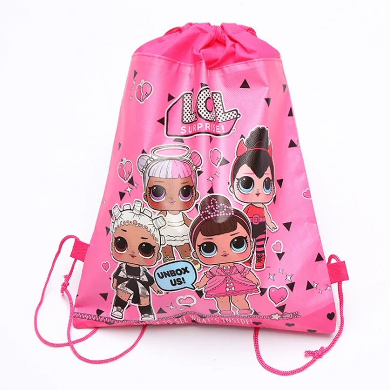 LOL Surprise Dolls Genuine Bundle Pocket Girls Happy Birthday Party Gift Bag Storage Bag Non-woven Fabric Shopping Bag 34*27CM