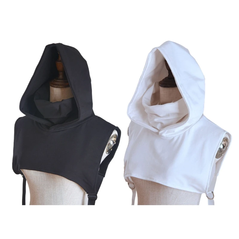 

Women Men Cotton Hooded False Fake Collar Turtleneck Detachable Collar Half Blouse Winter Warm Pullover Decorative Crop Top