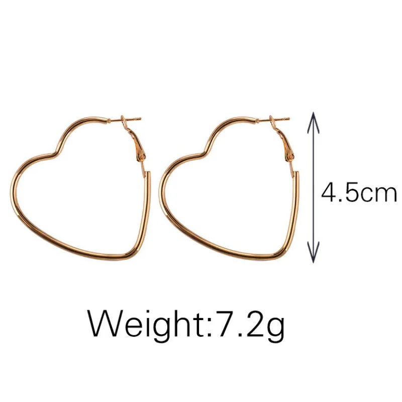 

New Fashion Heart Earrings Stud for Women Ear Jewelry
