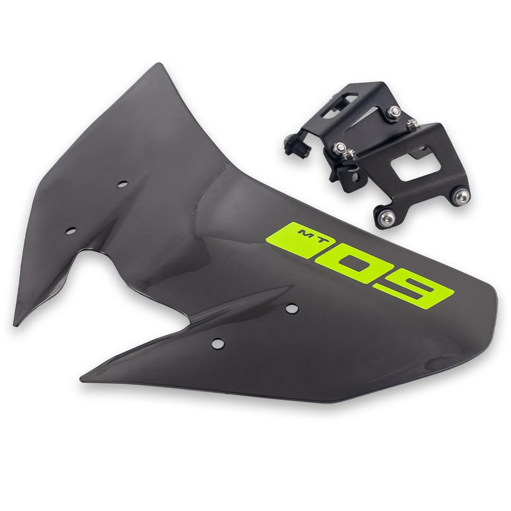 Yellow Windscreen For YAMAHA MT-09/SP FZ-09- 18 19 Windshield Pare-brise Motorcycle Wind Deflectors MT-09SP MT09 FZ09 MT FZ 09 - Color: Yellow