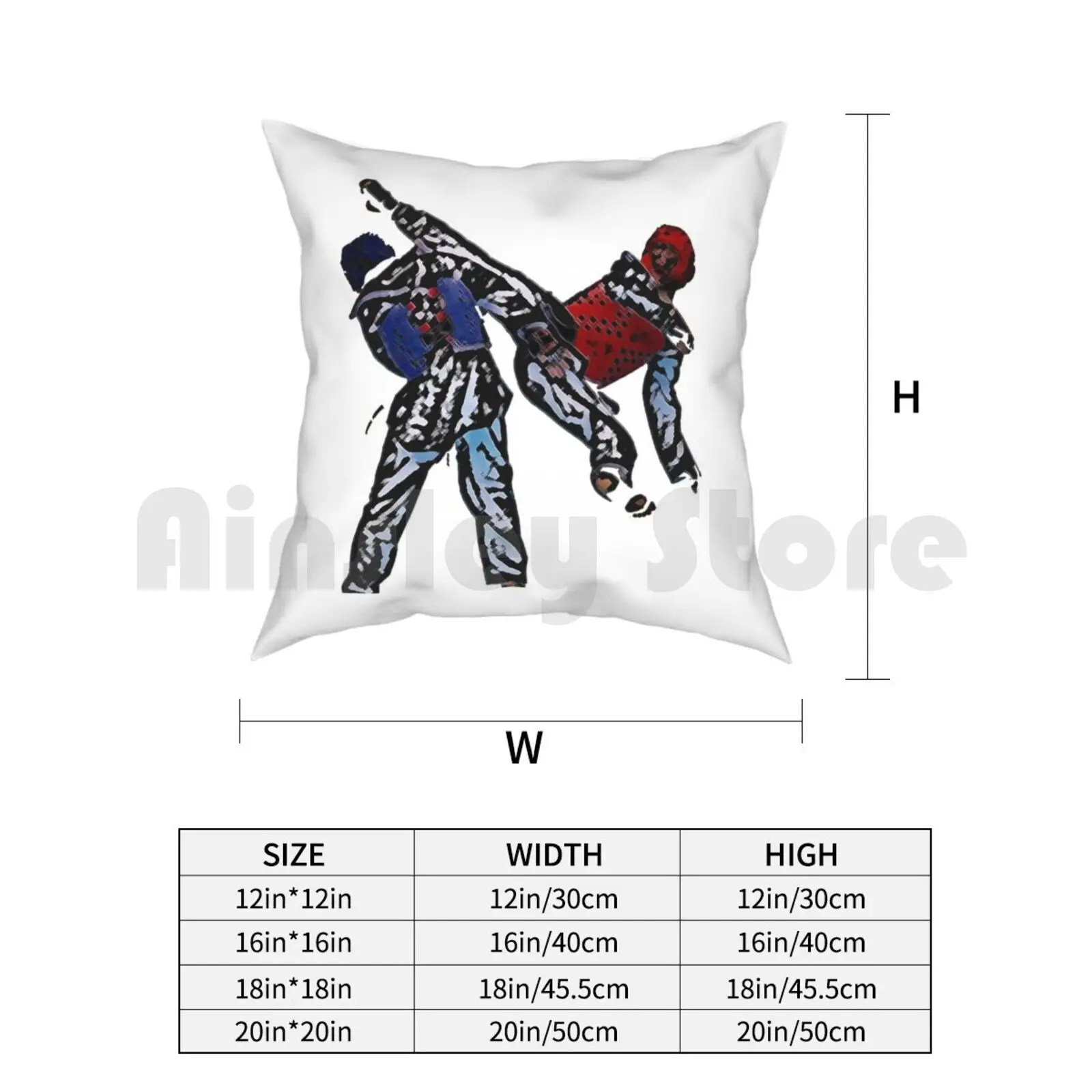 Подушка для тхэквондо с рисунком