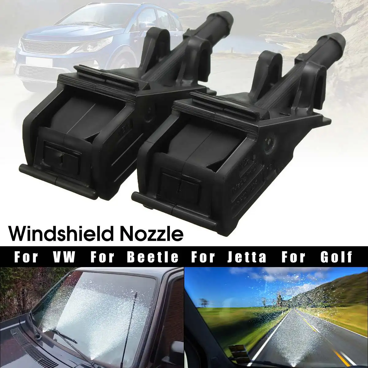 Новинка 2 шт. распылитель воды на ветровое стекло Форсунка для VW Beetle Jetta Golf|nozzle for