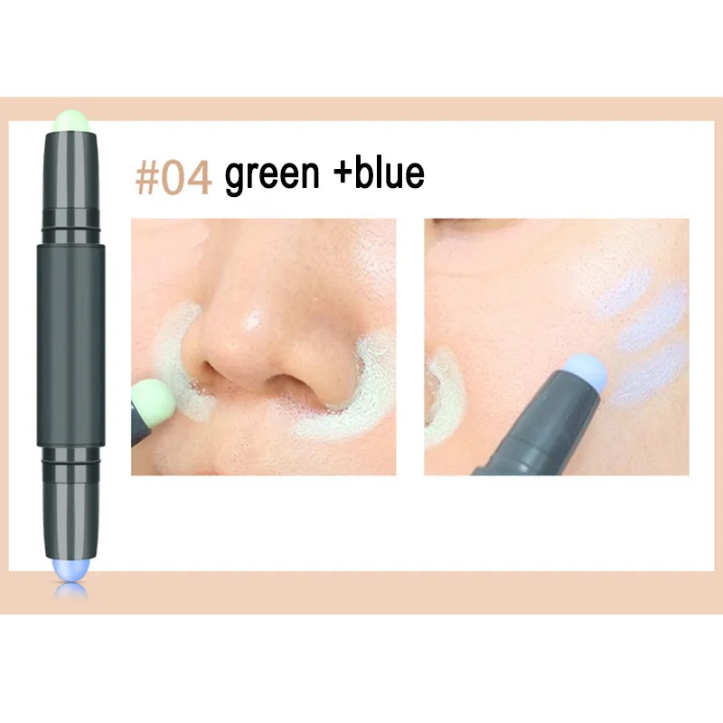 Разноцветный двухсторонний консилер палка хайлайтер тени ручка силуэт лица V