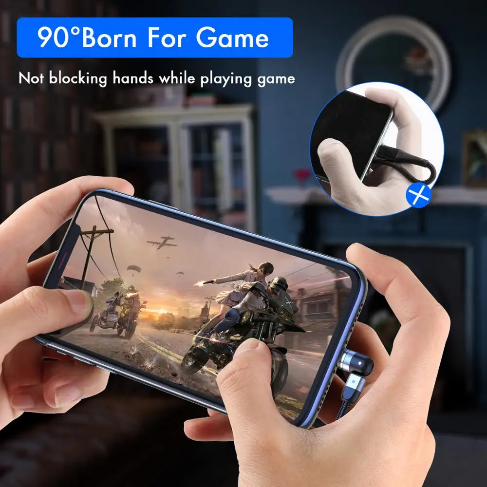 Магнитный кабель вращающийся на 2020 градусов Micro USB Type C зарядный для iPhone 11 Pro Max