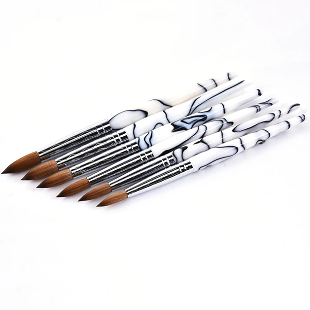 Напечатанные норковые волосы кисти для рисования ногтей ручки начинающих