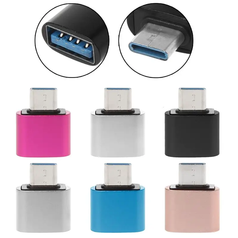 Металлический USB C 3 1 Type папа к 2 0 Женский OTG адаптер для синхронизации данных Samsung S9