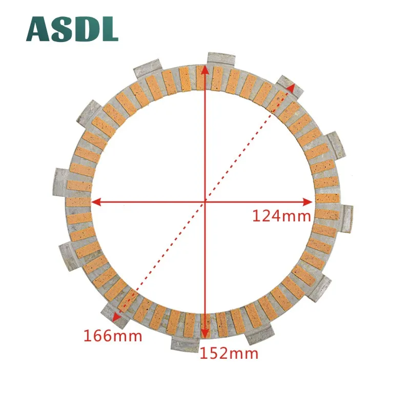 

Motorcycle Engine Parts Clutch Friction Plates Kit For Yamaha XV 1700 MT-01 1670 2005-2010 XV 1900 Midnight Star 2006-2012 #e