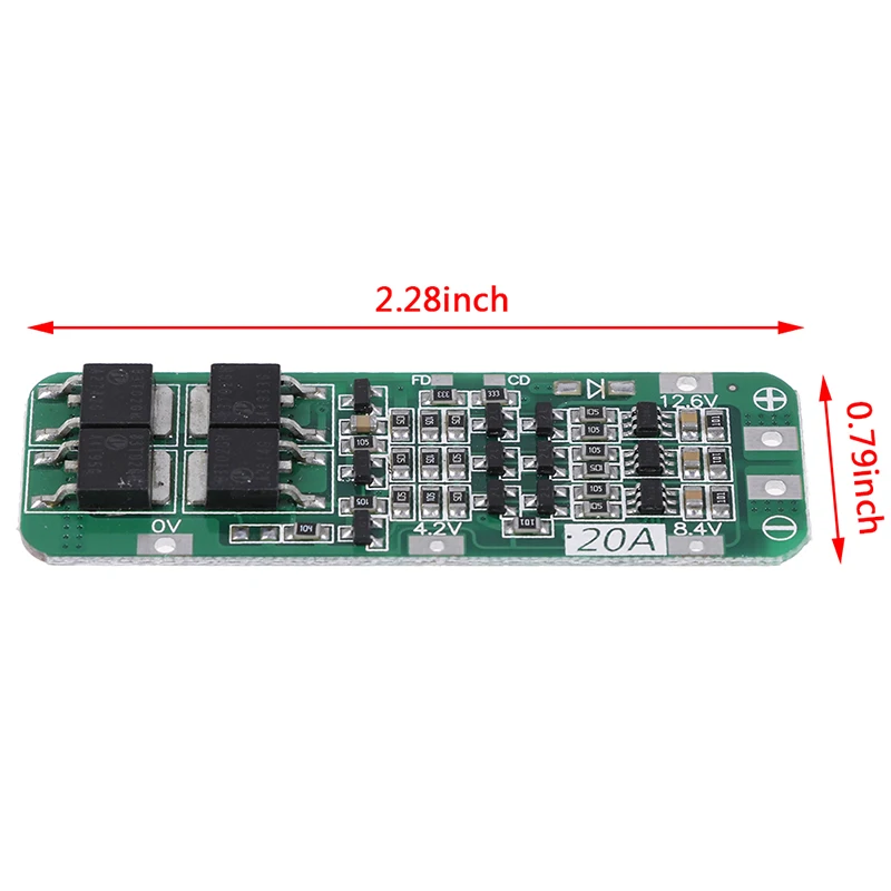 

3S 20A Li-ion Lithium Battery 18650 Charger PCB BMS Protection Board For Drill Motor 12.6V Lipo Cell Module