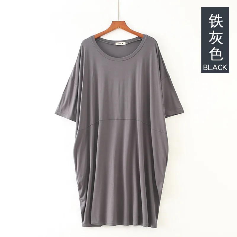 

Spring and Summer New Modal Nightdress Women's Short-sleeved Loose Home Wear Sexy Sleepwear Women Night Gown Sleep Tops