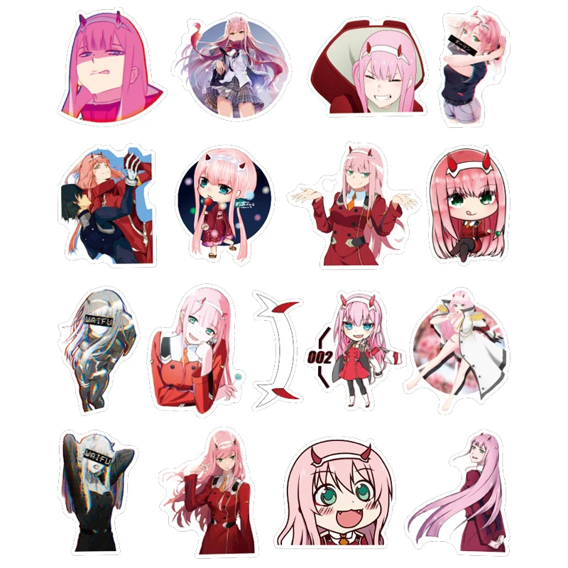 103050pcspack japanese anime darling in the franxx stickers for furniture wall desk diy chair toy car trunk computer tv box free global shipping