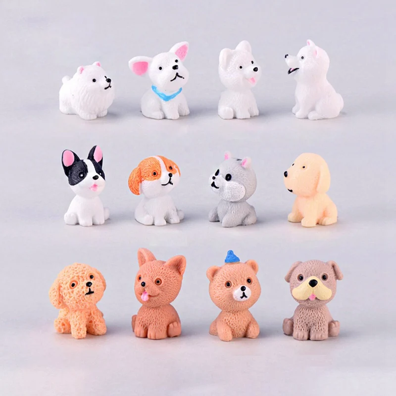 1 шт. 12 видов стилей Мини милая собака Волшебные садовые фигурки миниатюрный торт