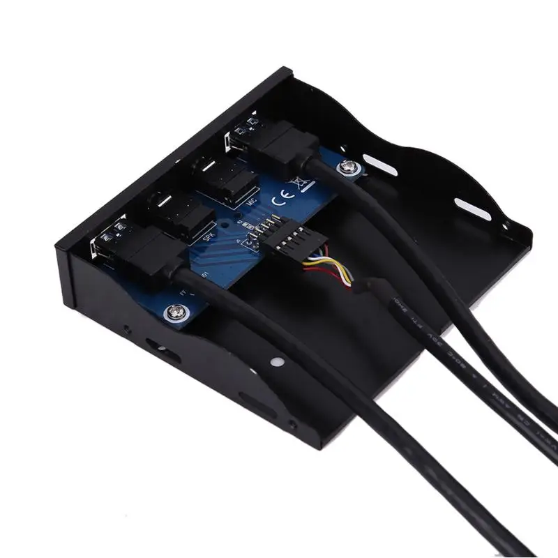 3 5 &quot20Pin до 2 USB 0 порт концентратор + HD аудио ПК флоппи расширение Передняя панель