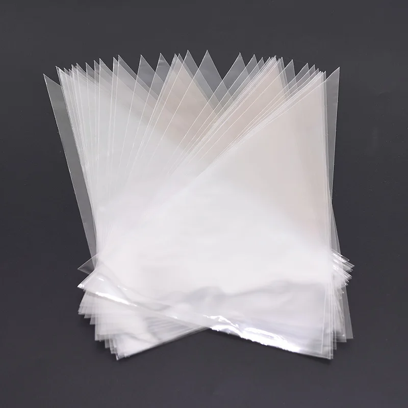 

50Pcs/Set Clear Cellophane Packing Bag Transparent Cone Candy Bag For DIY Wedding Birthday Party Favors Bag Popcorn Plastic Bag