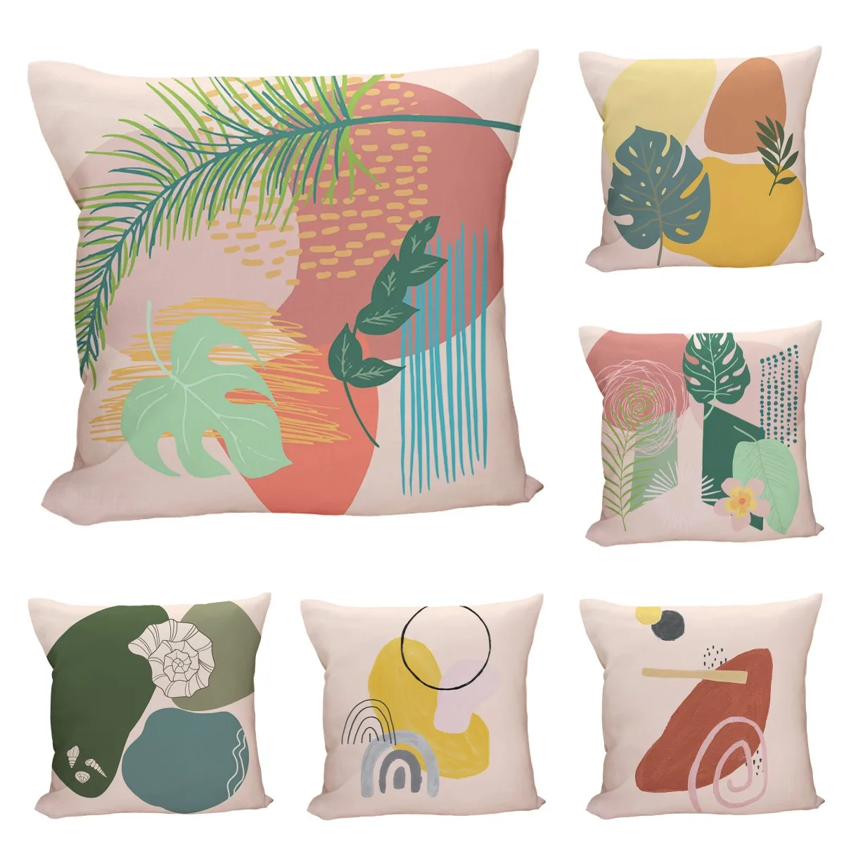 

Наволочка для подушки в нордическом минималистическом стиле с абстрактными линиями, Современное украшение Morandi, наволочка для дивана в гос...