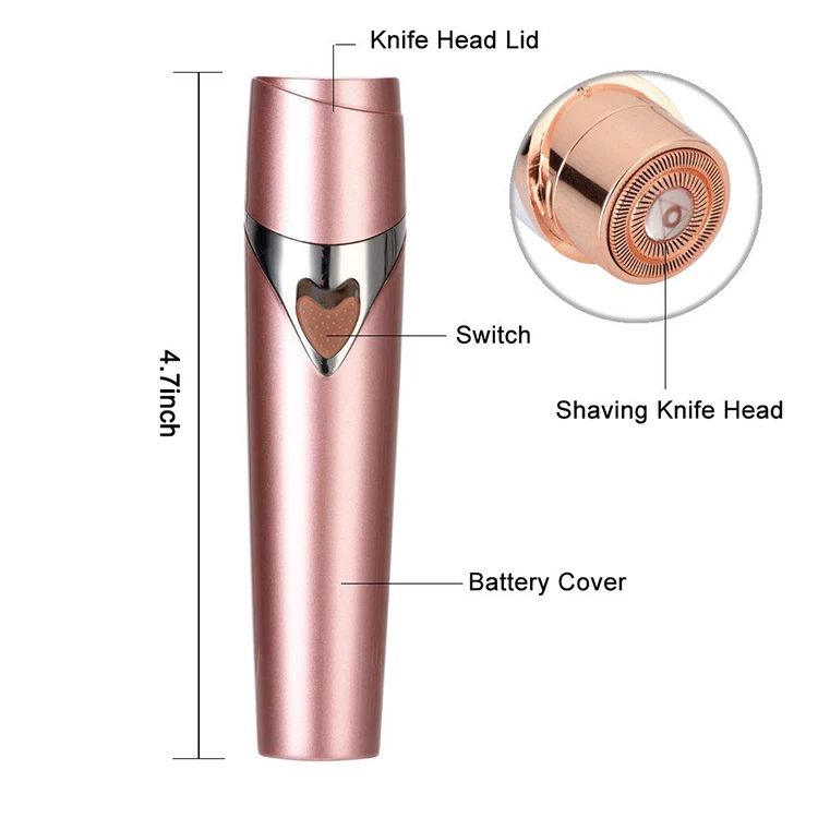 Женский мини-эпилятор электрический безболезненный в форме помады триммер для