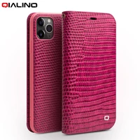 qialino fashion ultrathin lady phone case for iphone 11 12 pro xr x xs max mini 7 8 plus se2 genuine leather fashion women flip