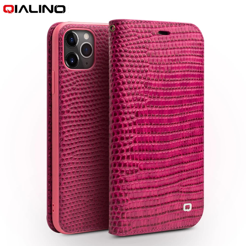 QIALINO модный ультратонкий Дамский чехол для телефона iPhone 11 12 Pro XR X XS Max mini 7 8 Plus SE2 из натуральной кожи Модный