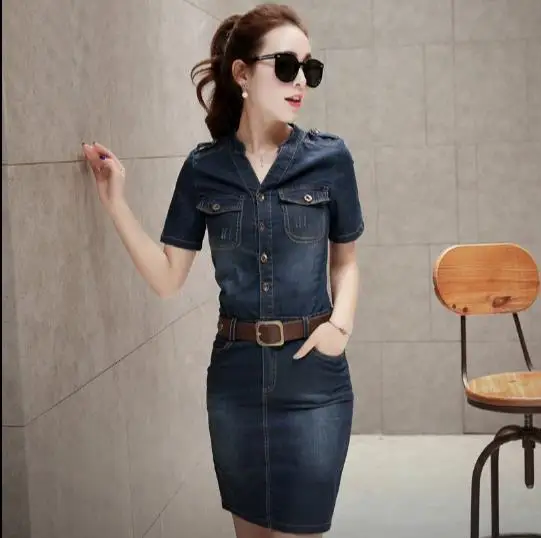 Карандаш Джинсовые платья 2019 Летний стиль сексуальные бедра женские с коротким