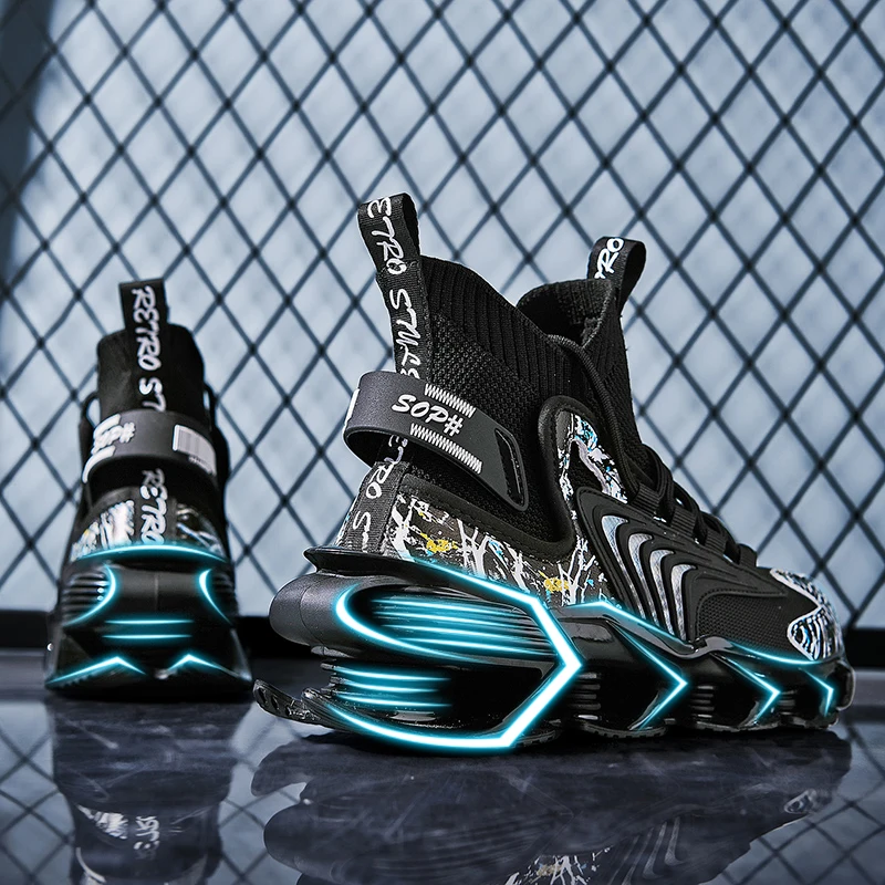 Кроссовки мужские сетчатые мягкая подошва дышащие спортивная обувь для бега