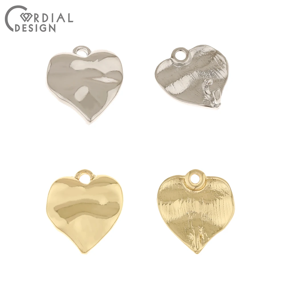 

Cordial Design 100Pcs 14*15MM Jewelry Accessories/Heart Shape/Earring Pendants/Hand Made/Jewelry Findings & Components/Connector