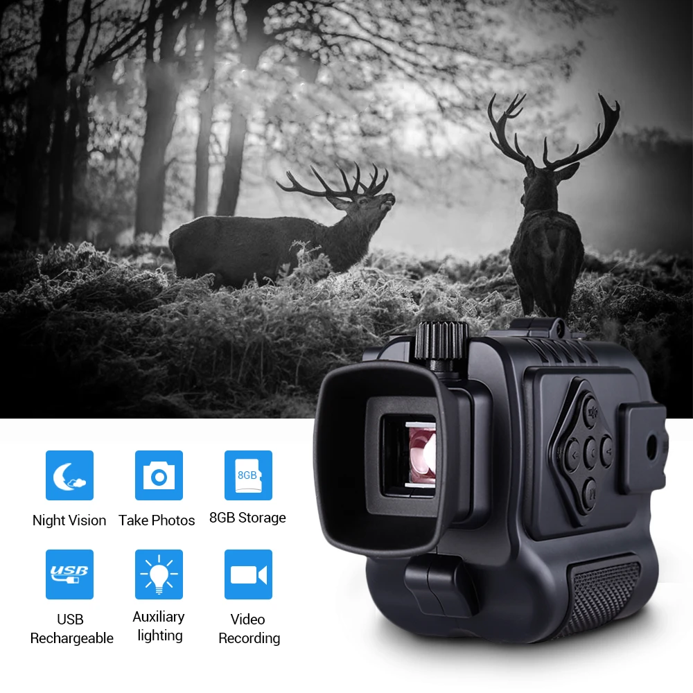 P4-0118 Mountable Night Vision 200M Range Hunting Rifle Helmet Cameras Ultralight Outdoor Sport Game Surveillance Observation |