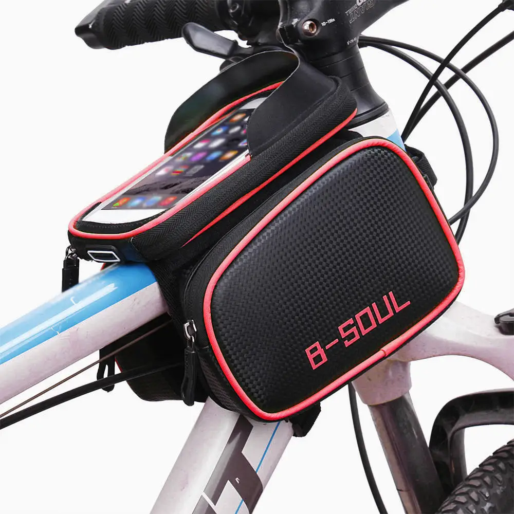 

Bike Waterproof Bag Frame Front Head Top Tube Cycling Bag Phone 6.2 Inch Touch Screen Bicycle Bag