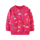 Детский хлопковый свитер, Весенняя и зимняя одежда, детская Вельветовая теплая рубашка для девочек с леденцами красного цвета